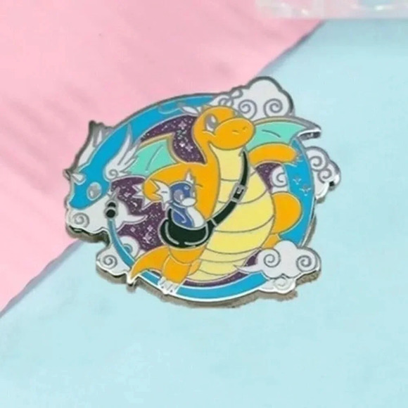 Pokemon Dratini, Dragonair, Dragonite Evolution Enamel Pin - Picture 2 of 5
